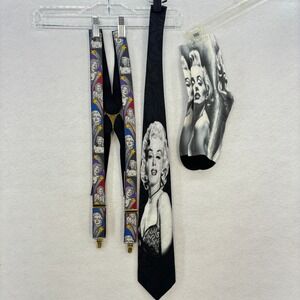 Marilyn Monroe Gift‎ Set Tie, Suspenders, Socks Set Novelty Gift Idea Holiday